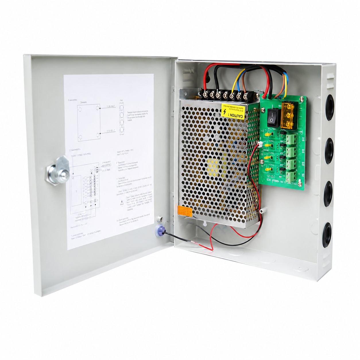 POWER SUPPLY 12V 5A 4-Way FOR CCTV