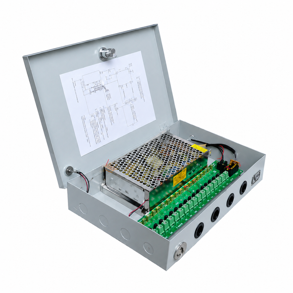 POWER SUPPLY 12v 15A 16WAY FOR CCTV