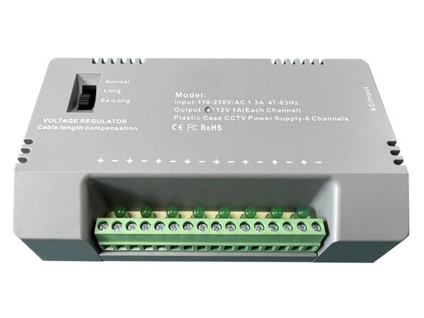 MAXIMA 12V 8CH 8A POWERSUPPLY CCTV